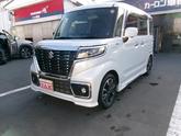 スズキ　スペーシアカスタム ハイブリッドＸＳ ４ＷＤ車 エコアイドル 軽減ブレーキ カーテンエアバック 電動