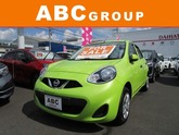 日産　マーチ １．２ Ｓ 純正ＣＤオーディオ・キーレス・ＥＴＣ スプリンググリーン