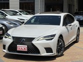 レクサス　ＬＳ ５００ｈ Ｉパッケージ ＭＣ後モデル サンルーフ 黒本革 スパッタリング２０ＡＷ